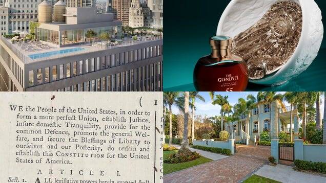 A $55,000 Glenlivet, a $1 million Constitution, and living in a Goldman office: Lifestyle news roundup